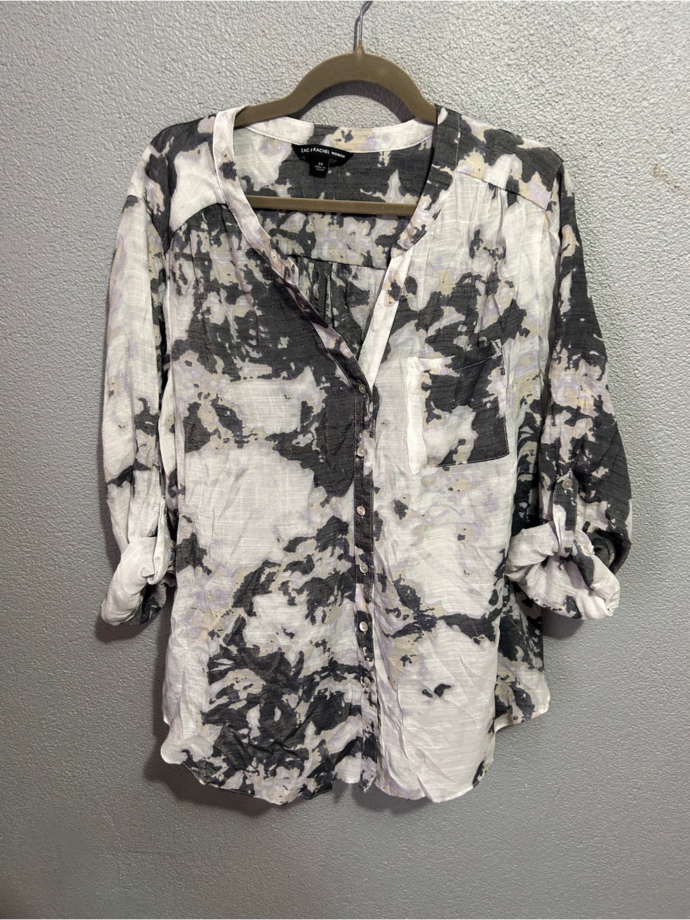 Rachel & zac size 2x tie dye button down